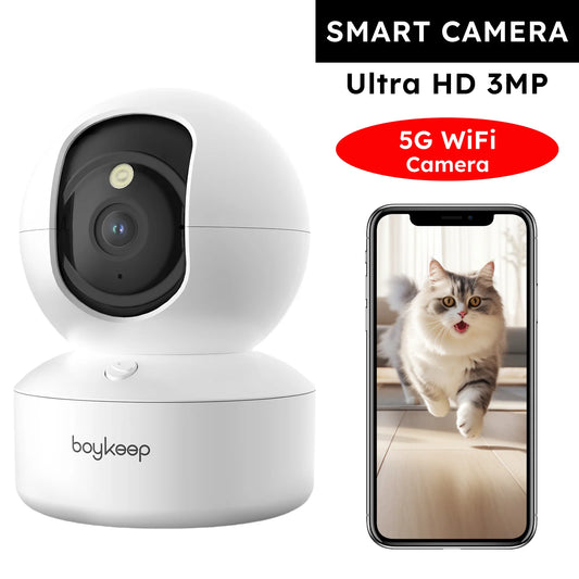 2K Smart Pet Camera – 360° Pan & Tilt, 2-Way Audio, Night Vision & Phone App