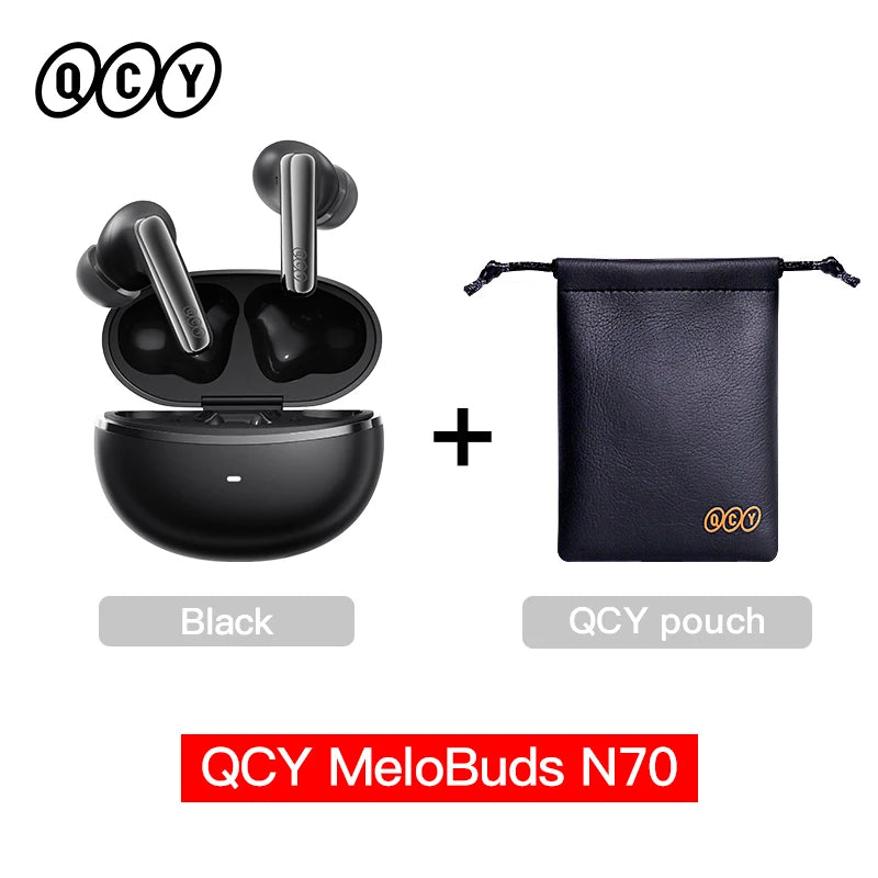QCY MeloBuds N70 Wireless Earbuds – Adaptive ANC, Bluetooth 6.0, LDAC Hi-Res Audio & 50-Hour Battery