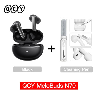 QCY MeloBuds N70 Wireless Earbuds – Adaptive ANC, Bluetooth 6.0, LDAC Hi-Res Audio & 50-Hour Battery