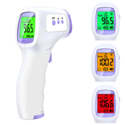 Infrared Forehead Thermometer & Fingertip Pulse Oximeter – Non-Contact Temperature & Blood Oxygen Monitor