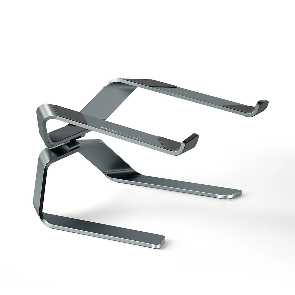 Everyday Tech Adjustable Aluminum Laptop & Tablet Stand – Foldable Portable Holder for Up to 17.3" Laptops