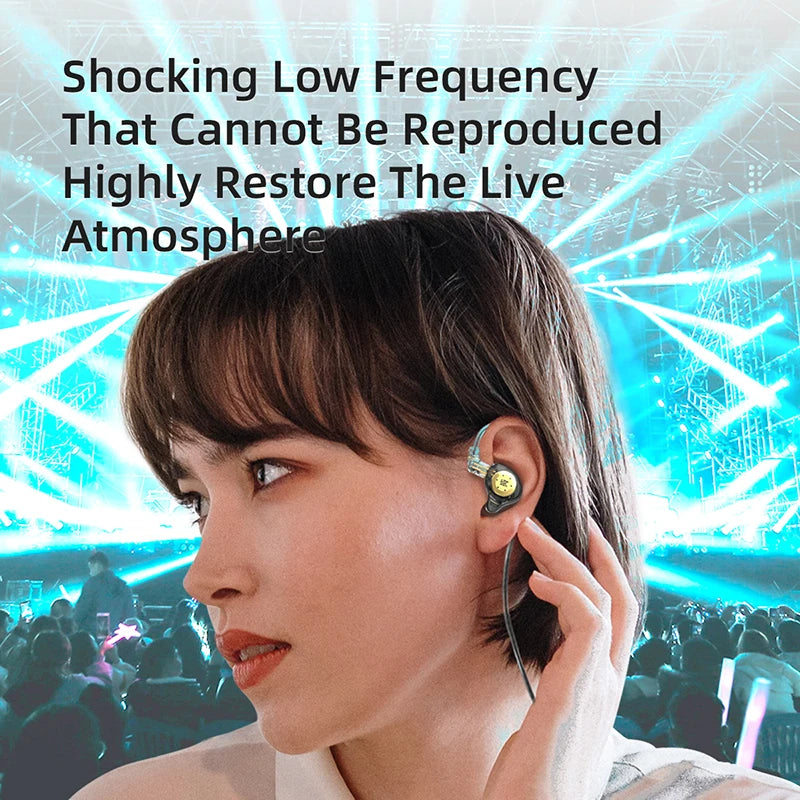 KZ EDX Pro Wired Earphones – In-Ear Monitor Headphones with Dynamic Driver & Microphone