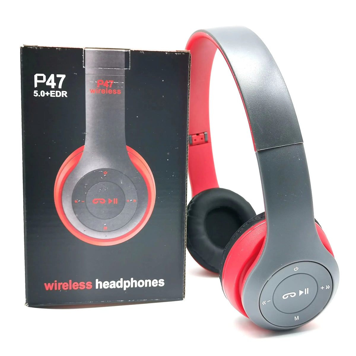 P47 Bluetooth 5.0 Wireless Headphones – Foldable Hi-Fi Stereo Headset with Microphone