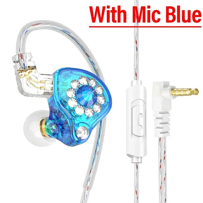 QKZ AK6 Wired Earphones – In-Ear Stereo Headphones with Dynamic Drivers & Microphone