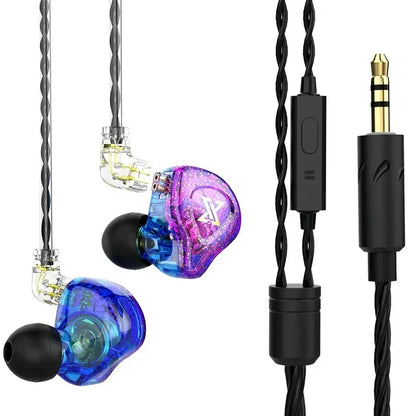 QKZ AK6 Wired Earphones – In-Ear Stereo Headphones with Dynamic Drivers & Microphone