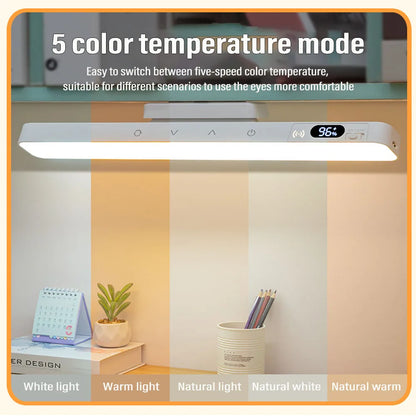Magnetic USB Rechargeable LED Table Lamp – 5-Color Dimmable Reading & Night Light