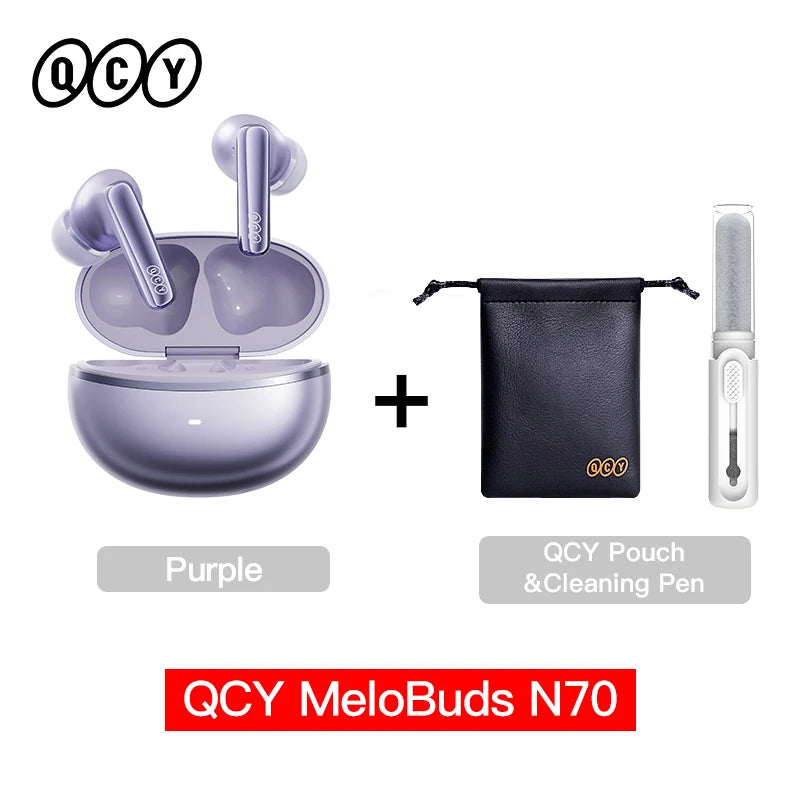 QCY MeloBuds N70 Wireless Earbuds – Adaptive ANC, Bluetooth 6.0, LDAC Hi-Res Audio & 50-Hour Battery