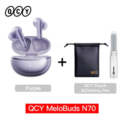 QCY MeloBuds N70 Wireless Earbuds – Adaptive ANC, Bluetooth 6.0, LDAC Hi-Res Audio & 50-Hour Battery