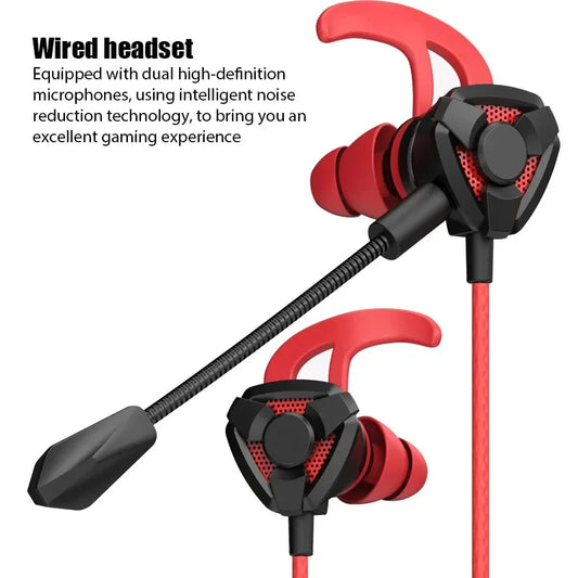 Wired Gaming Earbuds – In-Ear Headset with Microphone & Volume Control