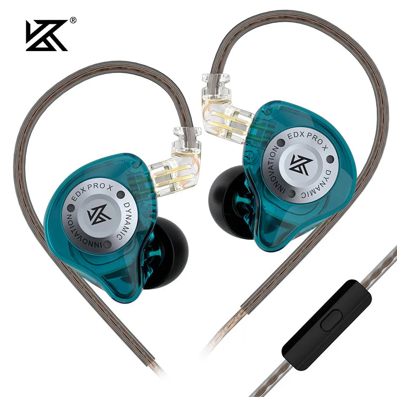 KZ EDX PRO X IEM Earphones – Wired HiFi In-Ear Monitors with 10mm Dynamic Driver & Microphone