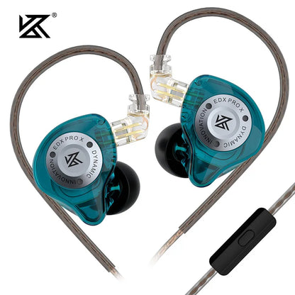 KZ EDX PRO X IEM Earphones – Wired HiFi In-Ear Monitors with 10mm Dynamic Driver & Microphone