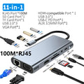 Everyday Tech USB-C Multiport Hub Adapter with 4K HDMI, VGA, USB-C PD, RJ45 Ethernet, SD & TF Card Readers
