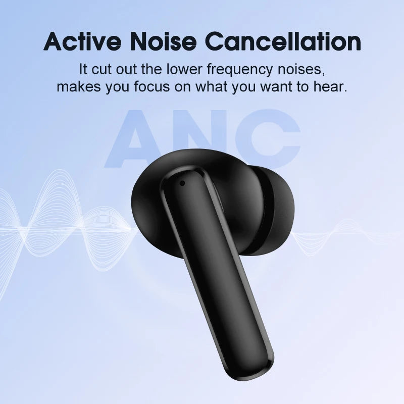 QCY T13 ANC Wireless Earbuds – Bluetooth 5.3 with 4-Mic ENC, Transparency Mode & 30-Hour Battery