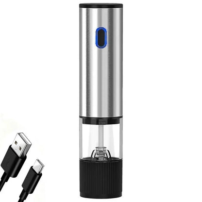 Electric Salt & Pepper Grinder – Rechargeable Automatic Pepper Mill with Adjustable Coarseness