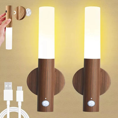 Rechargeable Magnetic Motion Sensor LED Night Light – Portable Wall Lamp for Hallway & Bedroom