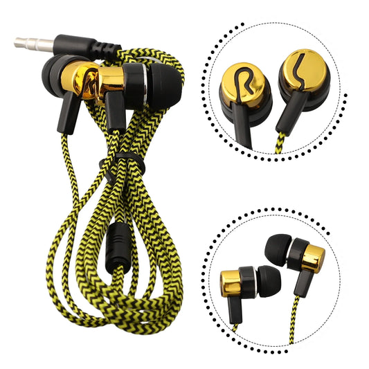 3.5mm Wired In-Ear Earbuds – Stereo Bass Headphones with Noise-Reducing Design