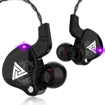 QKZ AK6 Wired Earphones – In-Ear Stereo Headphones with Dynamic Drivers & Microphone