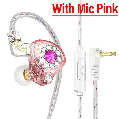 QKZ AK6 Wired Earphones – In-Ear Stereo Headphones with Dynamic Drivers & Microphone