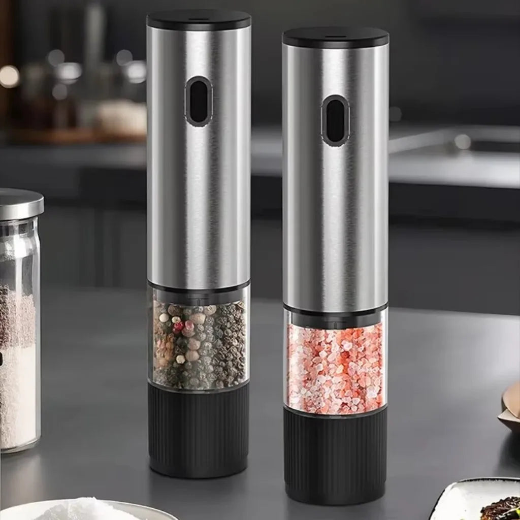 Electric Salt & Pepper Grinder – Rechargeable Automatic Pepper Mill with Adjustable Coarseness