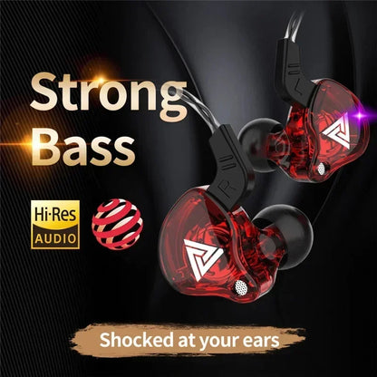 QKZ AK6 Wired Earphones – In-Ear Stereo Headphones with Dynamic Drivers & Microphone