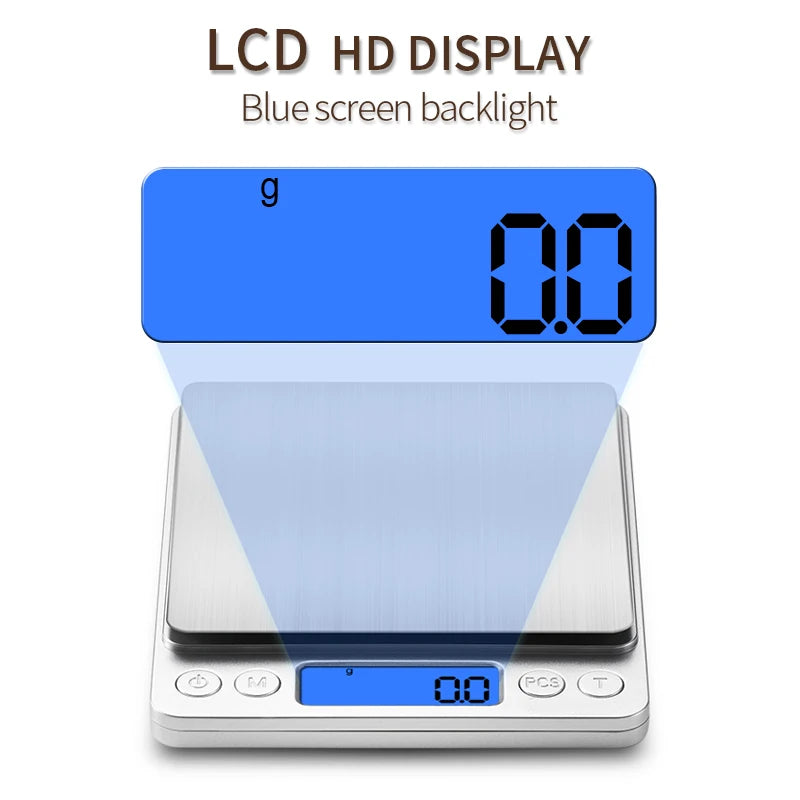 WanHenDa I2000 Digital Pocket Scale – 3kg Capacity with 0.1g/0.01g Precision