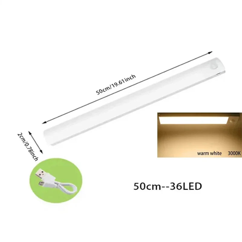 Ultra-Thin Rechargeable Motion Sensor LED Light – Wireless Cabinet & Wardrobe Lamp