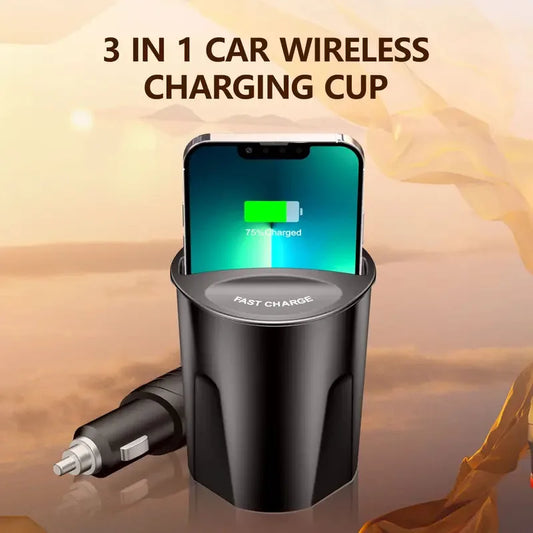 120W 3-in-1 Fast Car Charger – Retractable Cable & Dual USB Ports