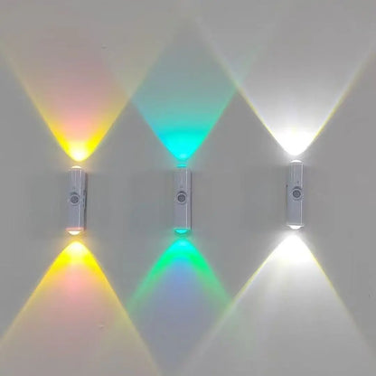 RGB Gradient Motion Sensor Night Light – Rechargeable Magnetic Wall Lamp