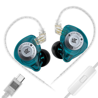 KZ EDX PRO X IEM Earphones – Wired HiFi In-Ear Monitors with 10mm Dynamic Driver & Microphone