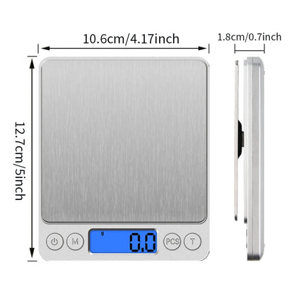 WanHenDa I2000 Digital Pocket Scale – 3kg Capacity with 0.1g/0.01g Precision