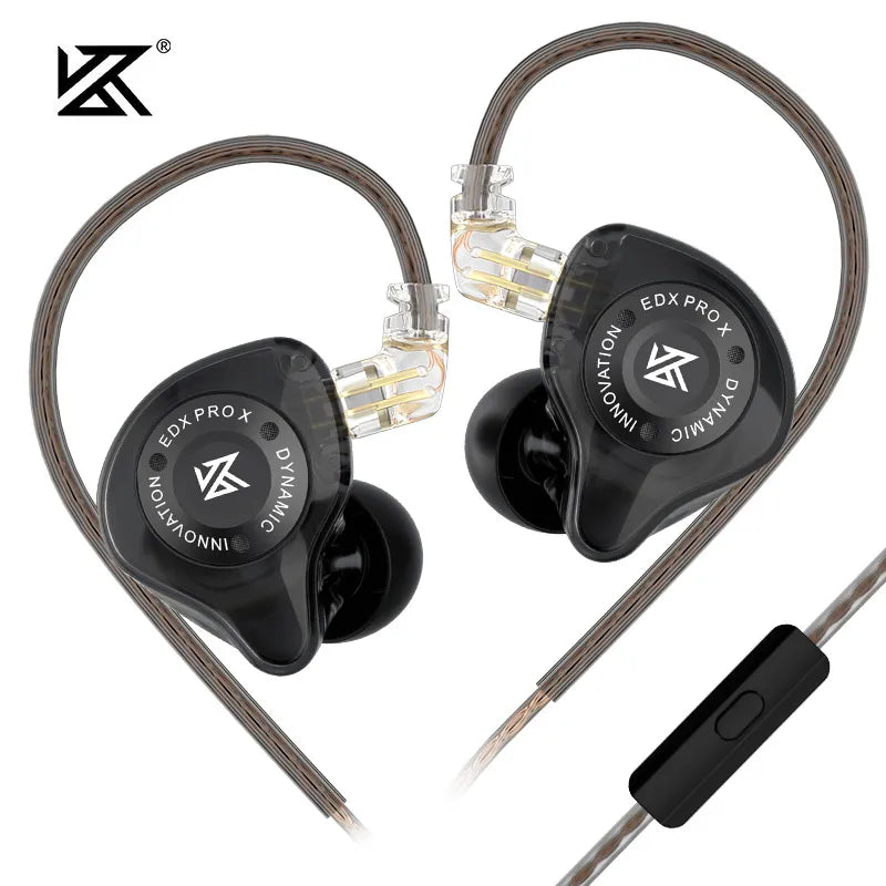 KZ EDX PRO X IEM Earphones – Wired HiFi In-Ear Monitors with 10mm Dynamic Driver & Microphone