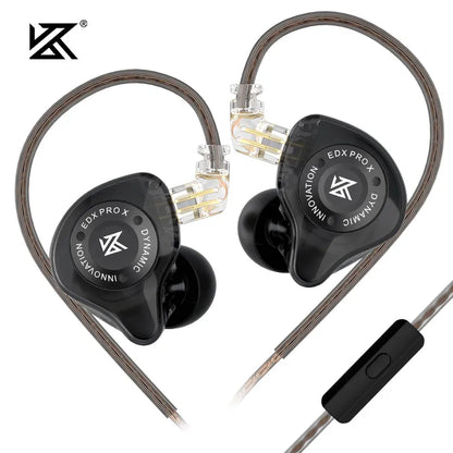 KZ EDX PRO X IEM Earphones – Wired HiFi In-Ear Monitors with 10mm Dynamic Driver & Microphone