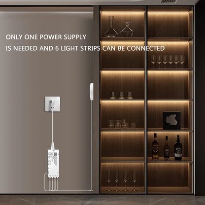 Dimmable LED Cabinet Light – COB Strip with Touch & Motion Sensor Switch