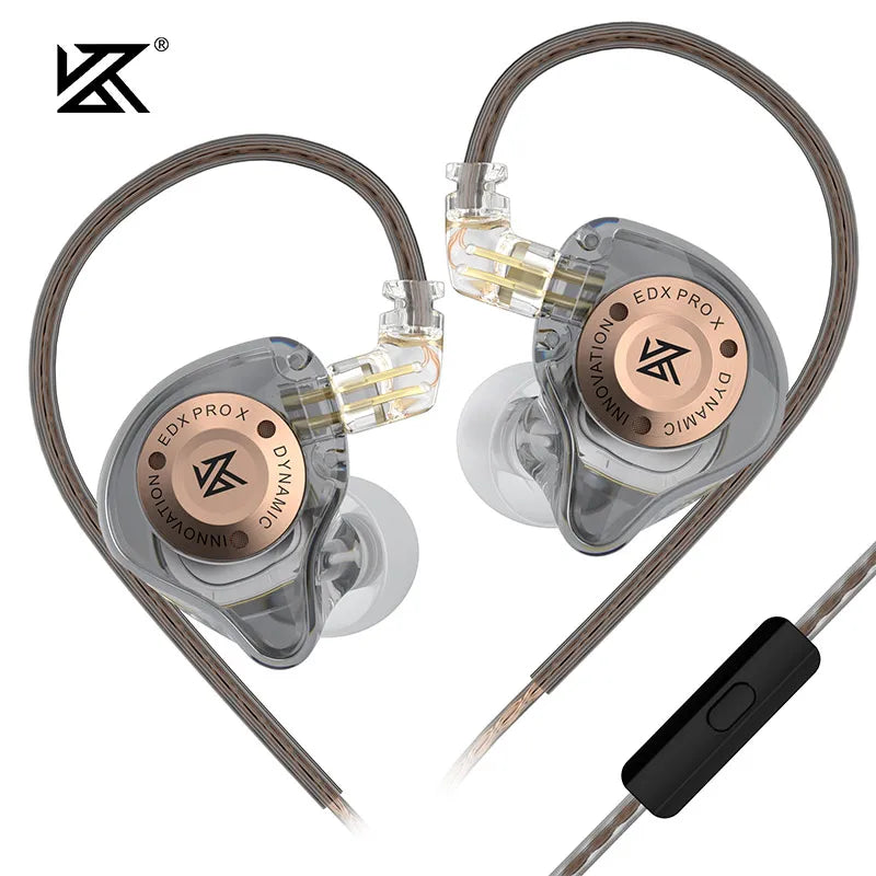 KZ EDX PRO X IEM Earphones – Wired HiFi In-Ear Monitors with 10mm Dynamic Driver & Microphone