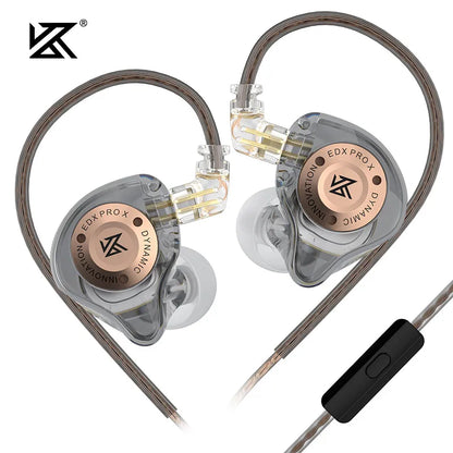 KZ EDX PRO X IEM Earphones – Wired HiFi In-Ear Monitors with 10mm Dynamic Driver & Microphone