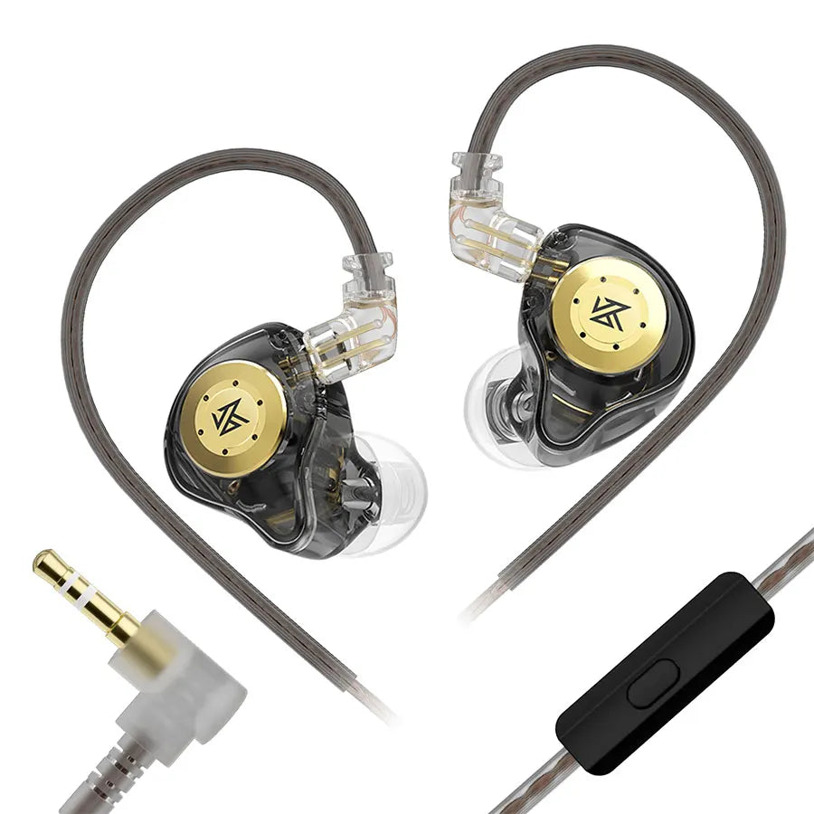 KZ EDX Pro Wired Earphones – In-Ear Monitor Headphones with Dynamic Driver & Microphone