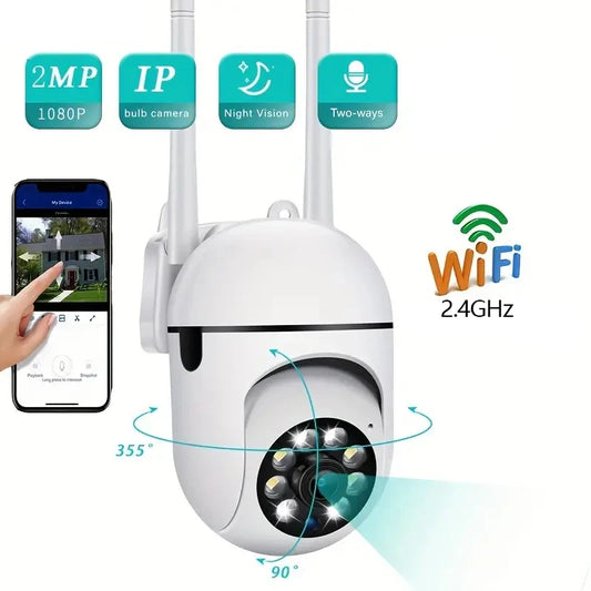 A7 1080P Wireless Security Camera – 360° Monitoring, Two-Way Audio & HD Night Vision