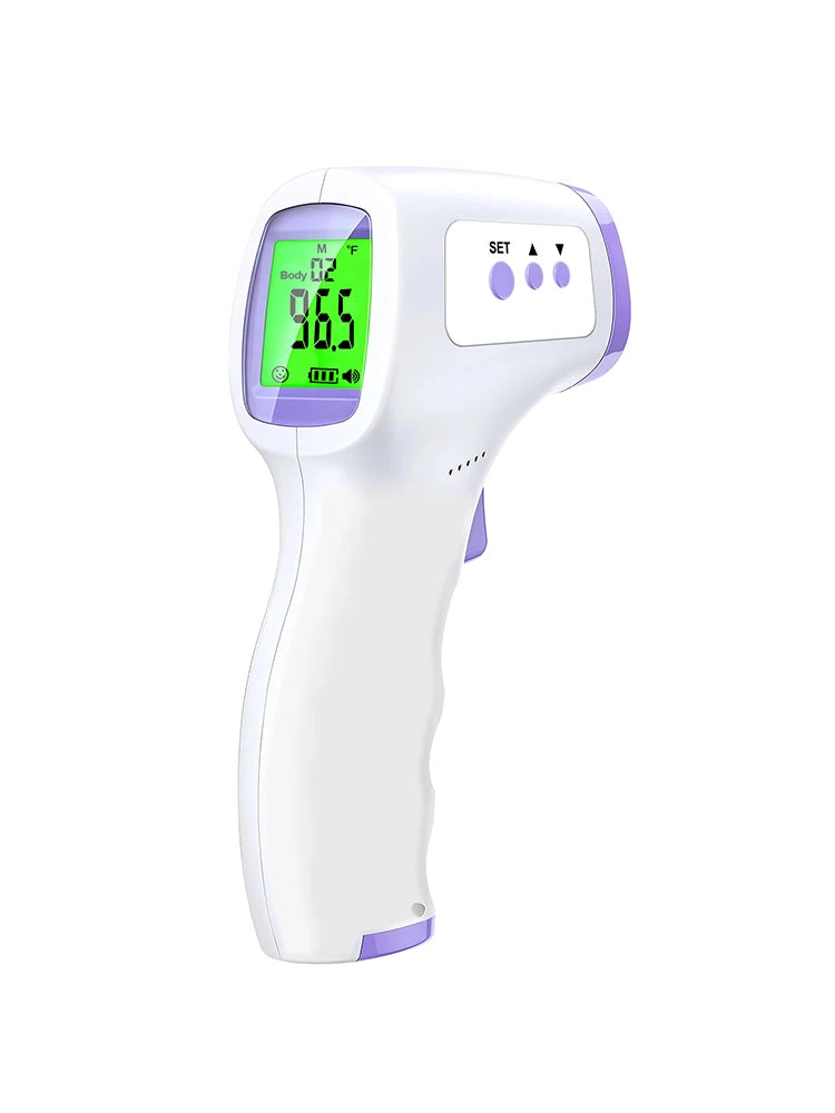 Infrared Forehead Thermometer & Fingertip Pulse Oximeter – Non-Contact Temperature & Blood Oxygen Monitor