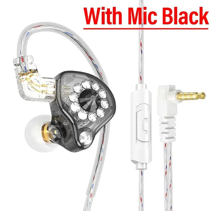 QKZ AK6 Wired Earphones – In-Ear Stereo Headphones with Dynamic Drivers & Microphone