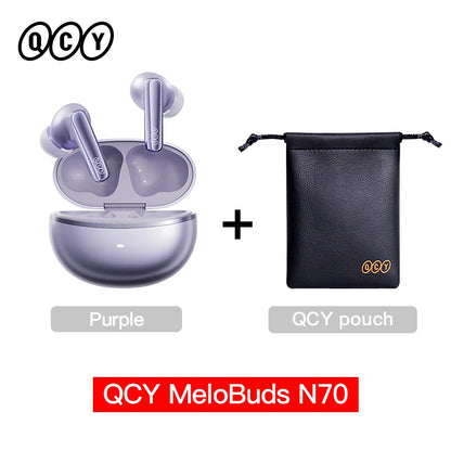 QCY MeloBuds N70 Wireless Earbuds – Adaptive ANC, Bluetooth 6.0, LDAC Hi-Res Audio & 50-Hour Battery