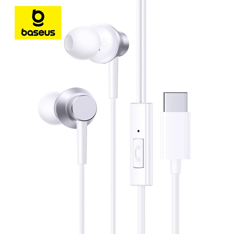 Baseus Encok CZ11/HZ11 Wired Earphones – Type-C In-Ear Headphones with Microphone & Volume Control