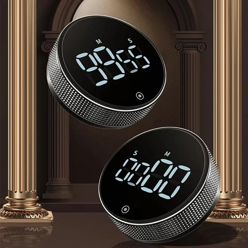 DINRGO Magnetic Kitchen Timer – Digital Rotary Countdown Timer for Cooking, Baking & Everyday Tasks