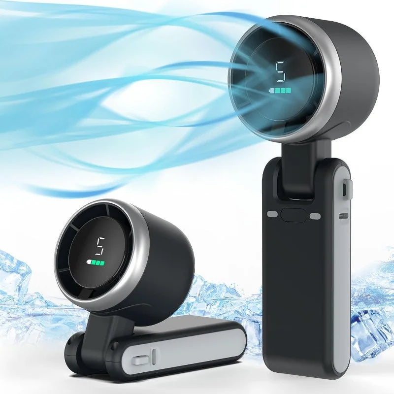 3-in-1 Rechargeable Mini Fan – 5-Speed Portable Travel Fan with 3600mAh Battery & USB Charging