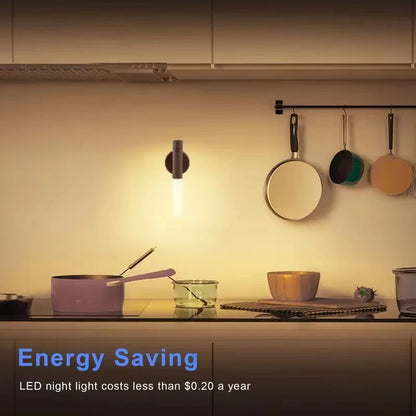 Rechargeable Magnetic Motion Sensor LED Night Light – Portable Wall Lamp for Hallway & Bedroom