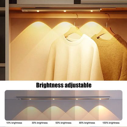 Ultra-Thin Rechargeable Motion Sensor LED Light – Wireless Cabinet & Wardrobe Lamp