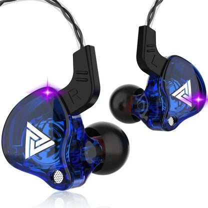 QKZ AK6 Wired Earphones – In-Ear Stereo Headphones with Dynamic Drivers & Microphone