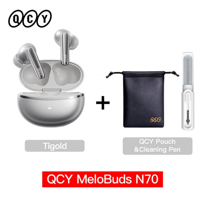 QCY MeloBuds N70 Wireless Earbuds – Adaptive ANC, Bluetooth 6.0, LDAC Hi-Res Audio & 50-Hour Battery