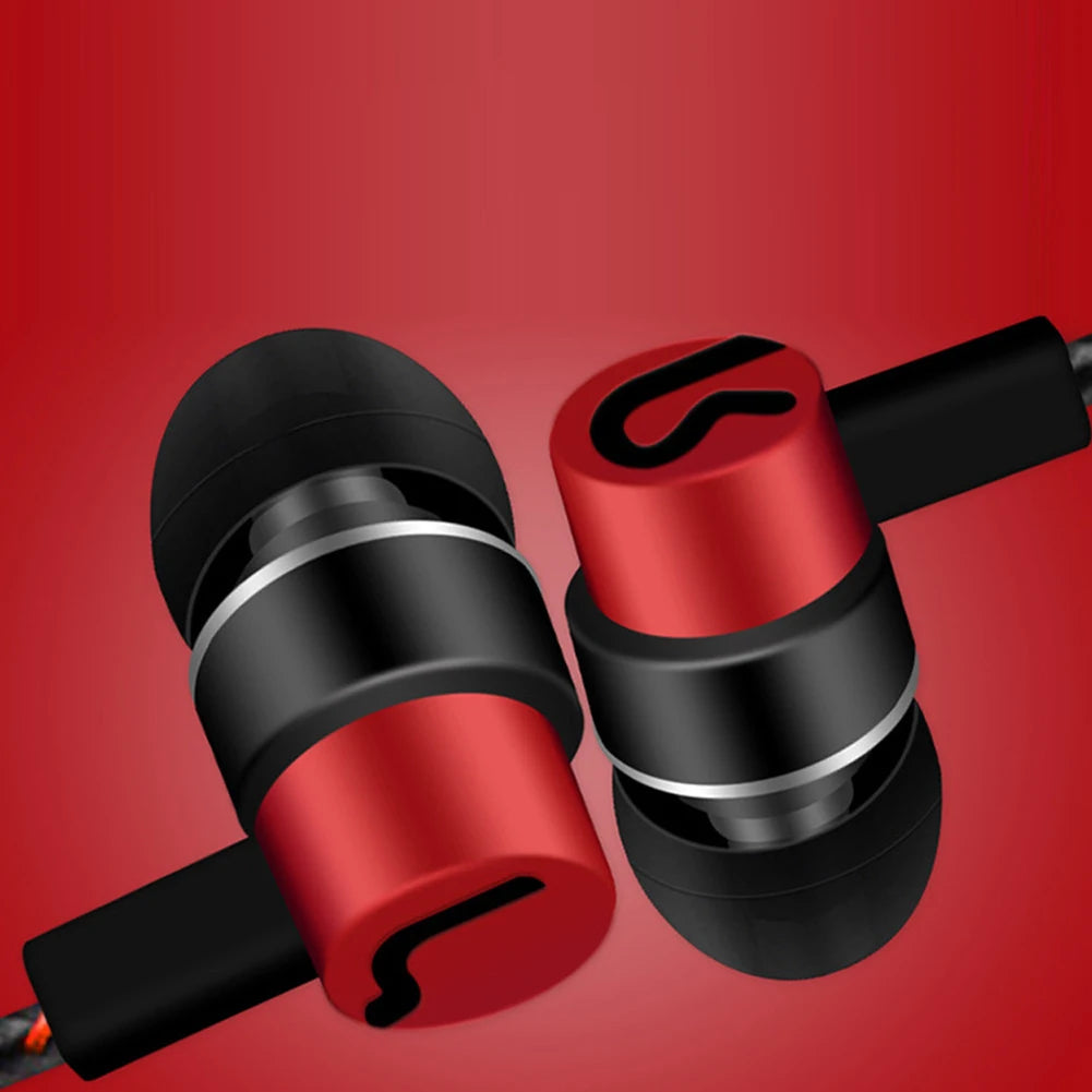 3.5mm Wired In-Ear Earbuds – Stereo Bass Earphones with Microphone & Noise Cancellation