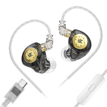KZ EDX Pro Wired Earphones – In-Ear Monitor Headphones with Dynamic Driver & Microphone