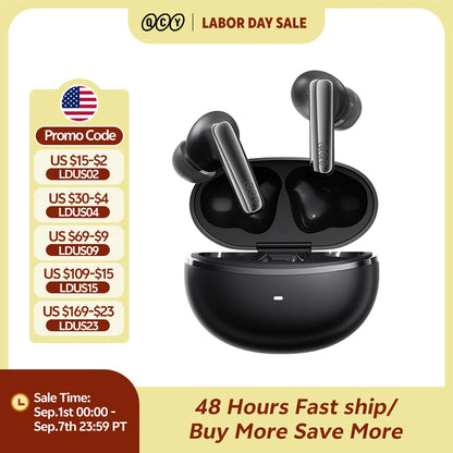 QCY MeloBuds N70 Wireless Earbuds – Adaptive ANC, Bluetooth 6.0, LDAC Hi-Res Audio & 50-Hour Battery